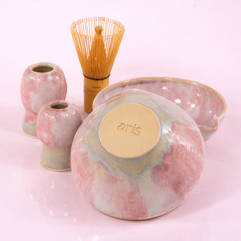 Pink Marble Matcha Set