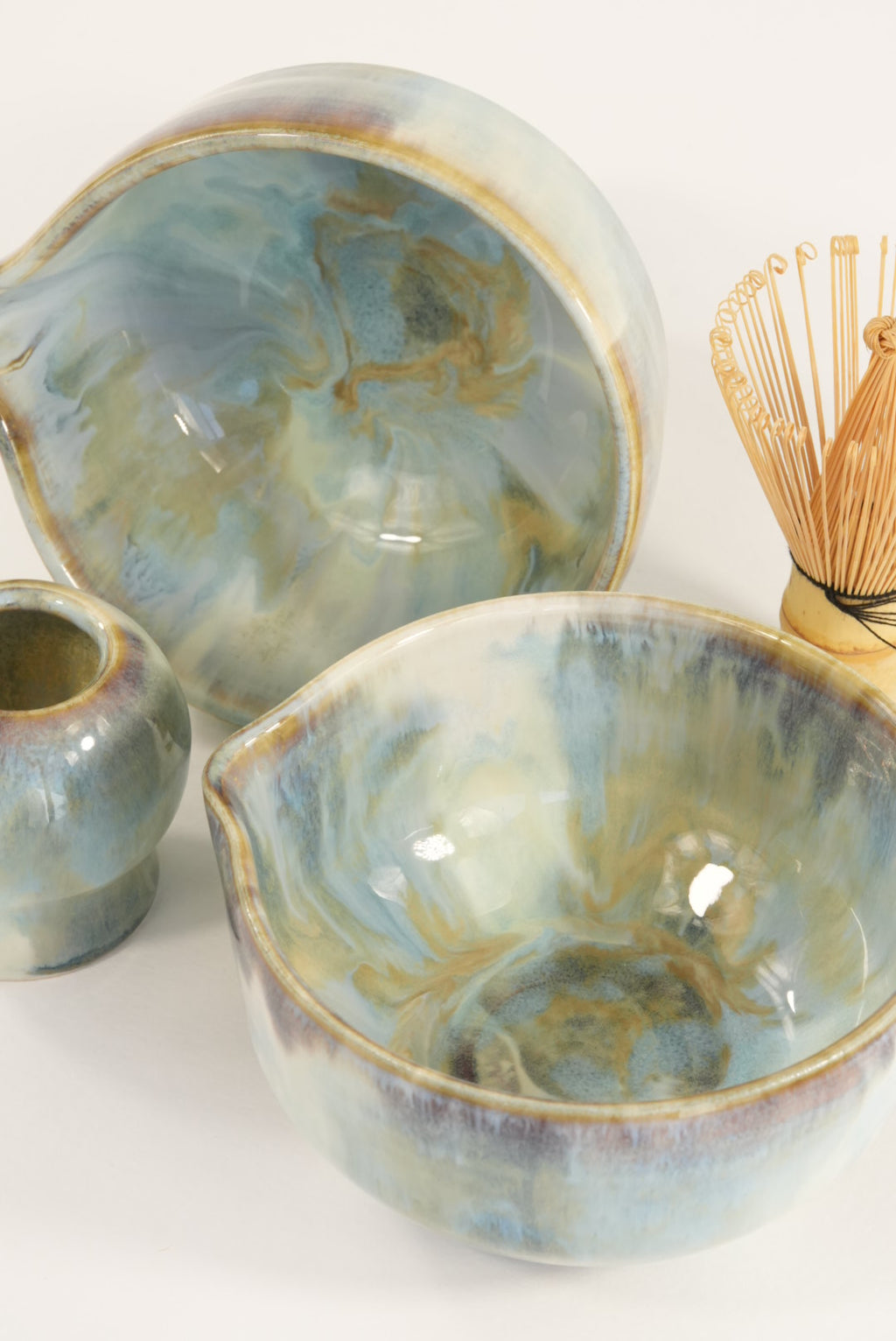 Blue marble Matcha Set