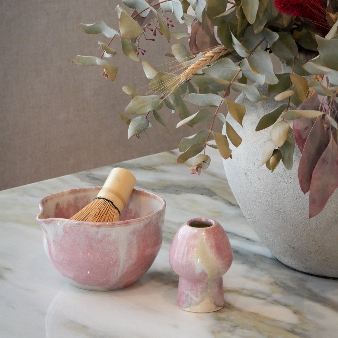 Pink Marble Matcha Set