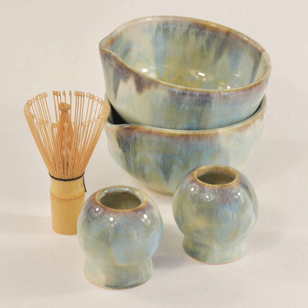 Blue marble Matcha Set