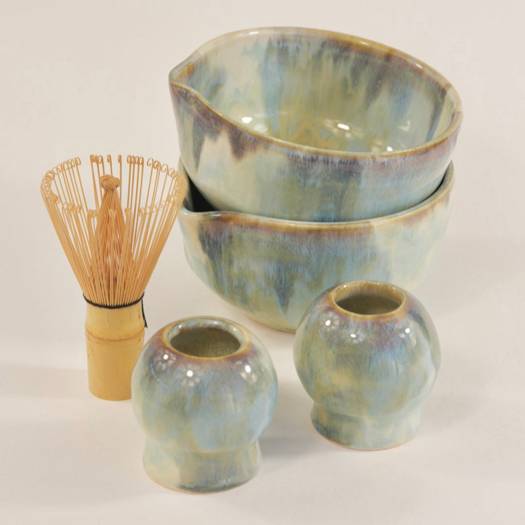 Blue marble Matcha Set