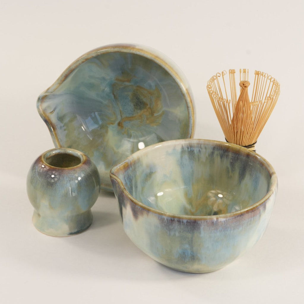 Blue marble Matcha Set