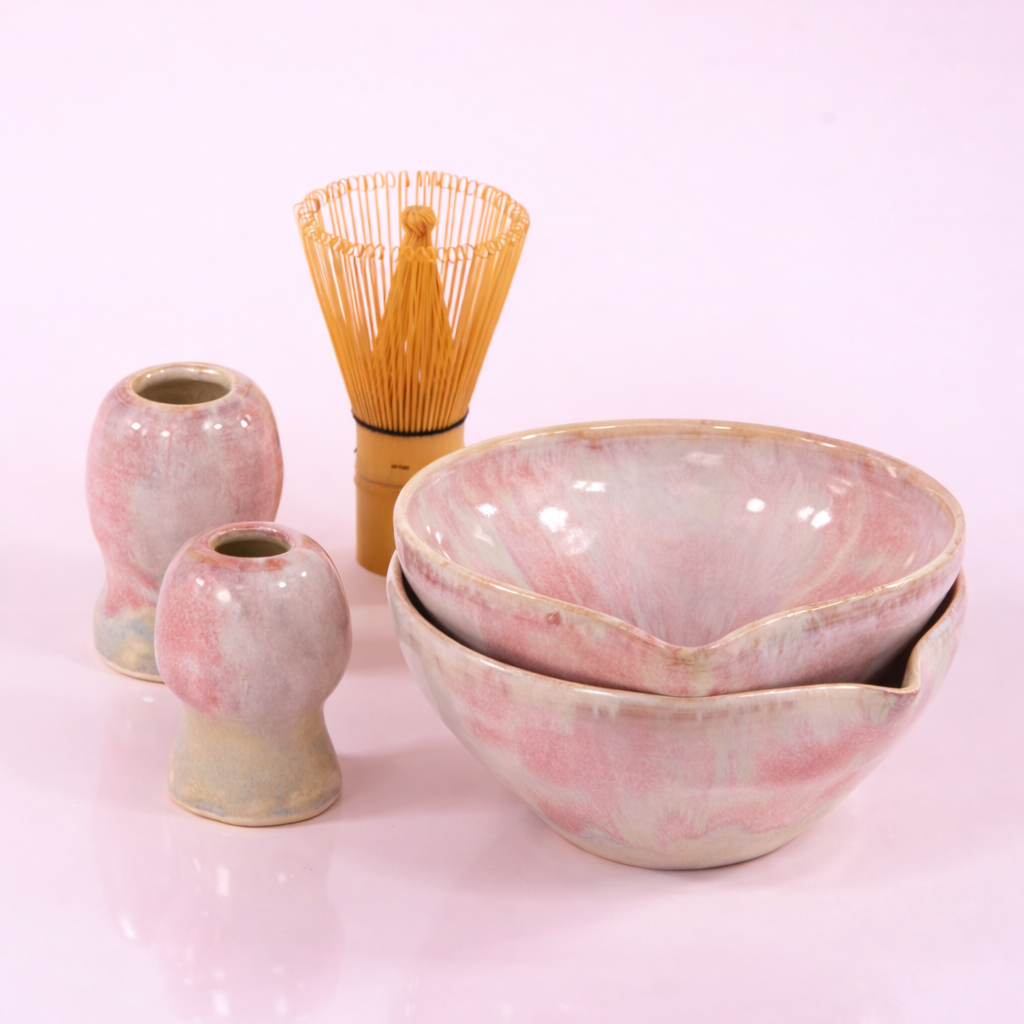 Pink Marble Matcha Set