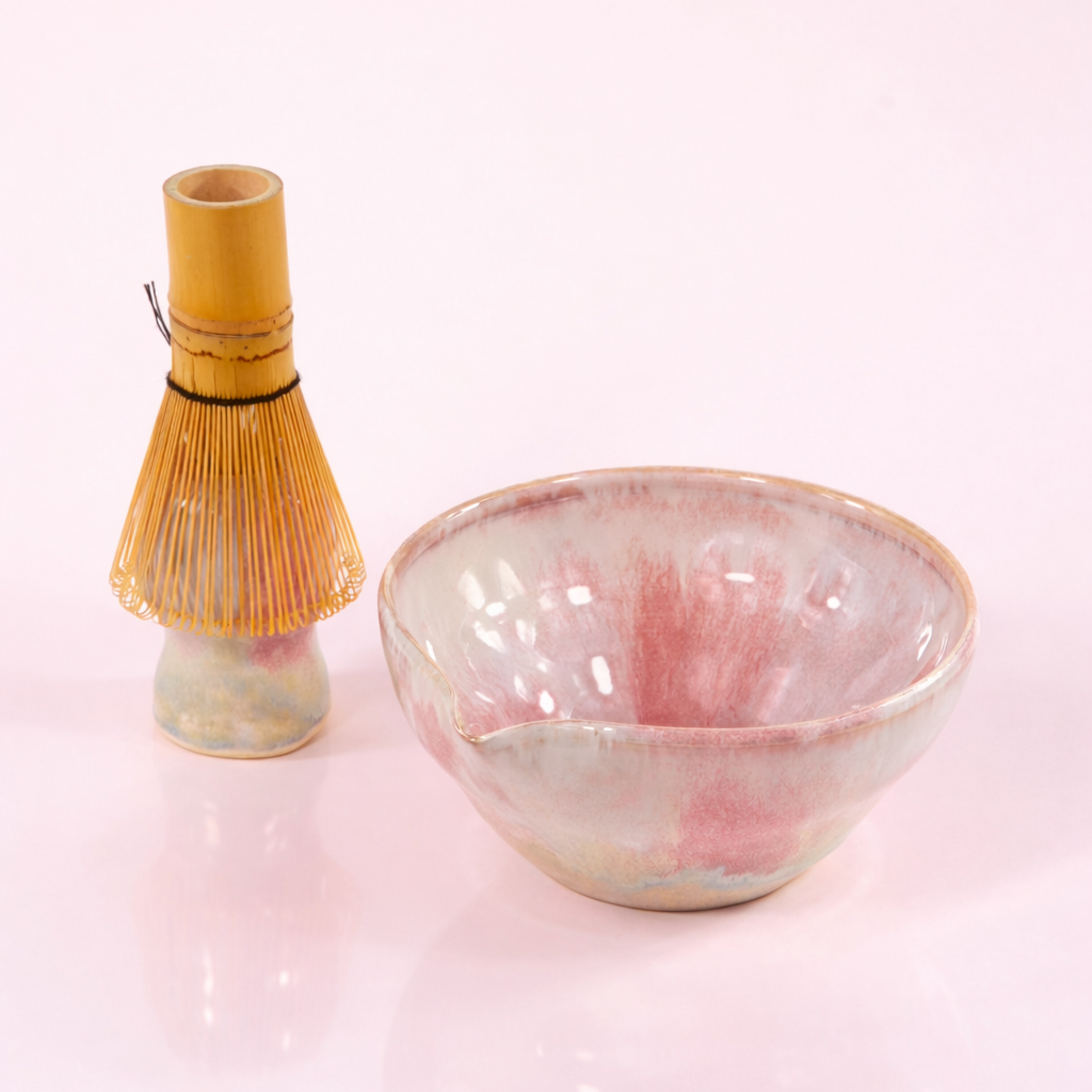 Pink Marble Matcha Set