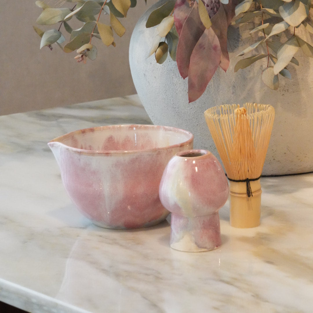Pink Marble Matcha Set