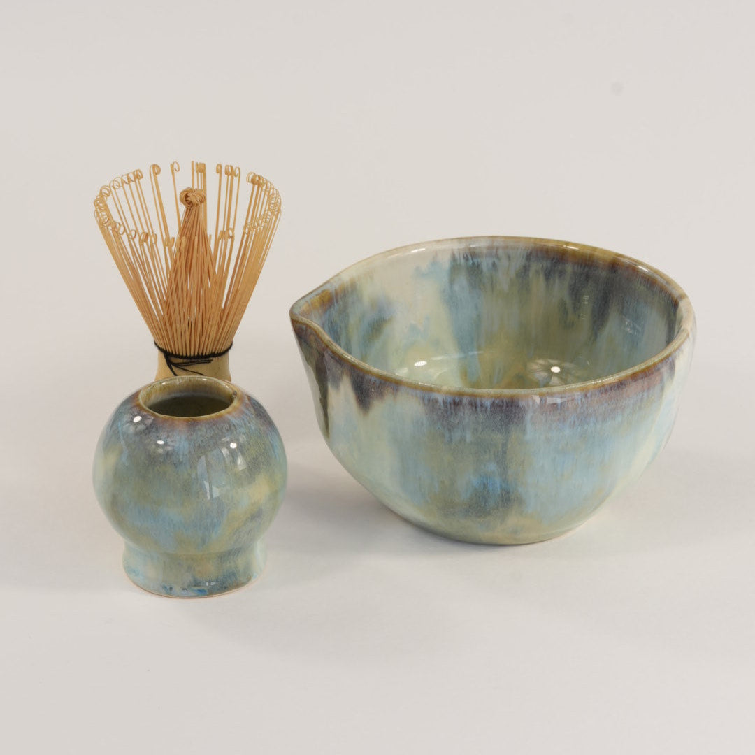 Blue marble Matcha Set
