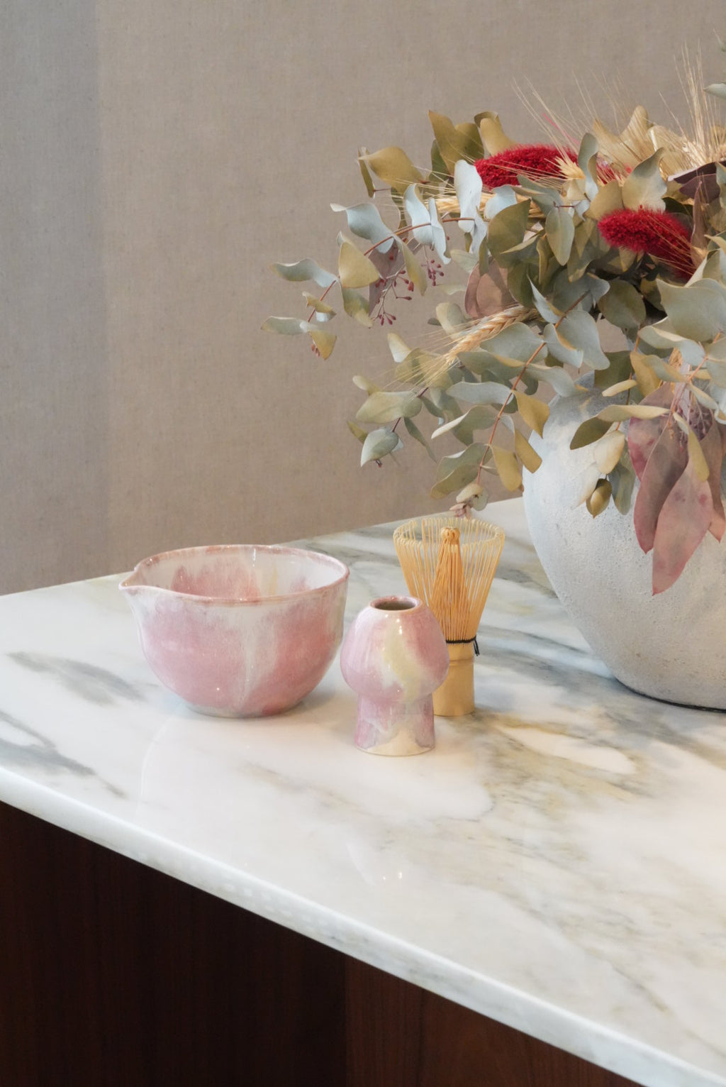 Pink Marble Matcha Set
